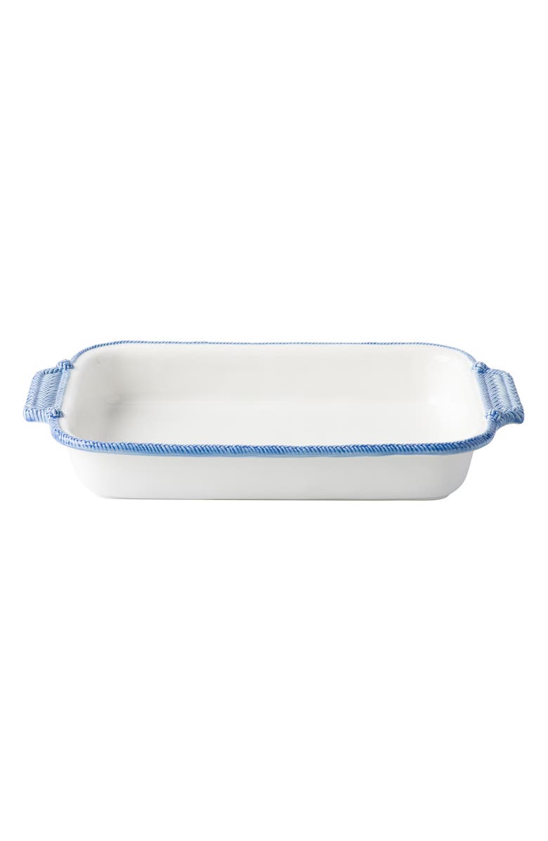 Juliska Le Panier Ceramic Baking Dish, Alternate, color, Whitewash/ Delft Blue