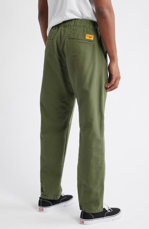 Service Works Pleated Cotton Canvas Waiter Pants In Green