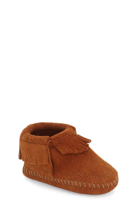 'Riley' Fringe Suede Bootie (Baby & Walker)