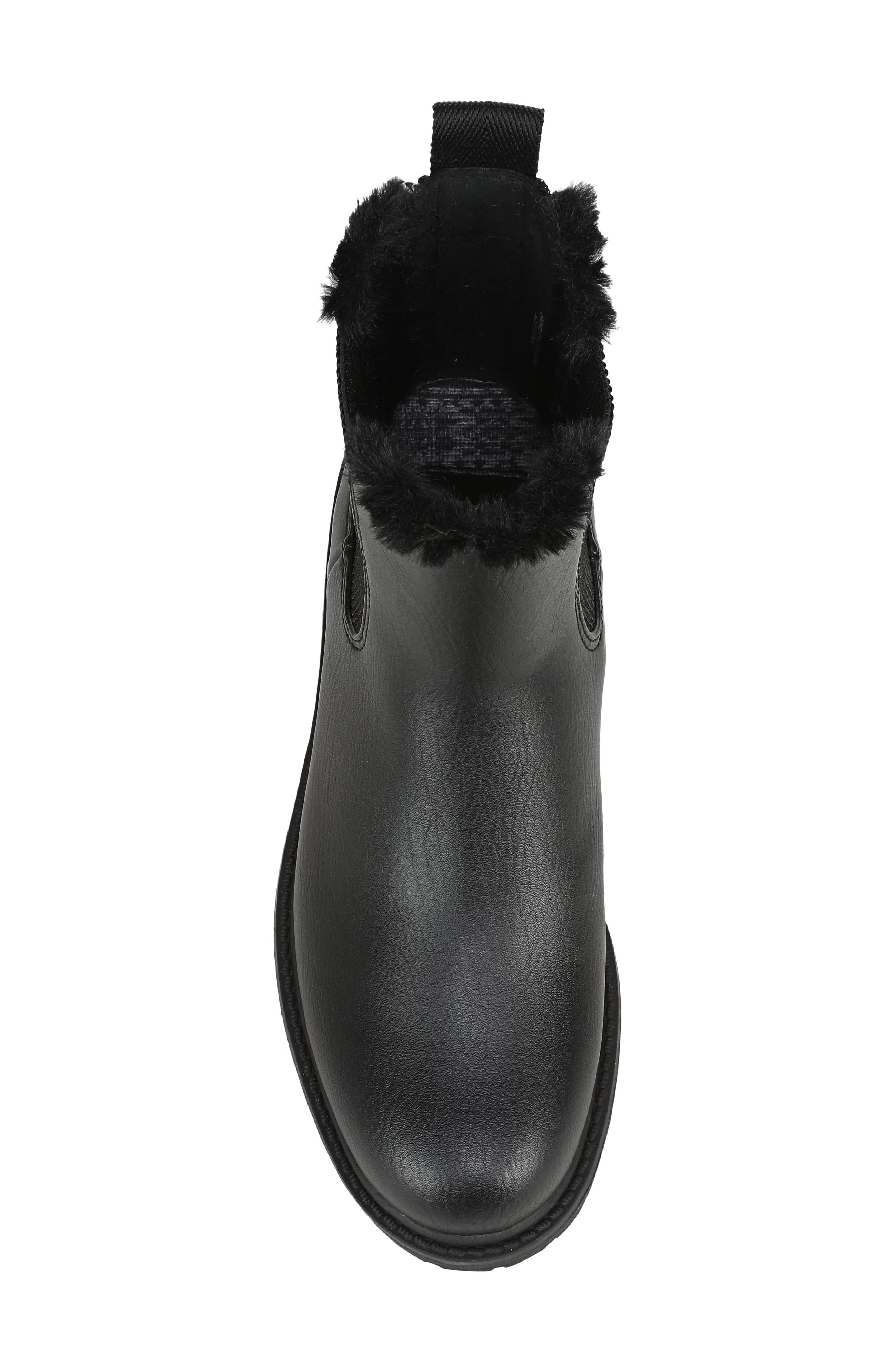 Amora Cozy Faux Leather Chelsea Boot, Alternate, color, BLACK FAUX LEATHER
