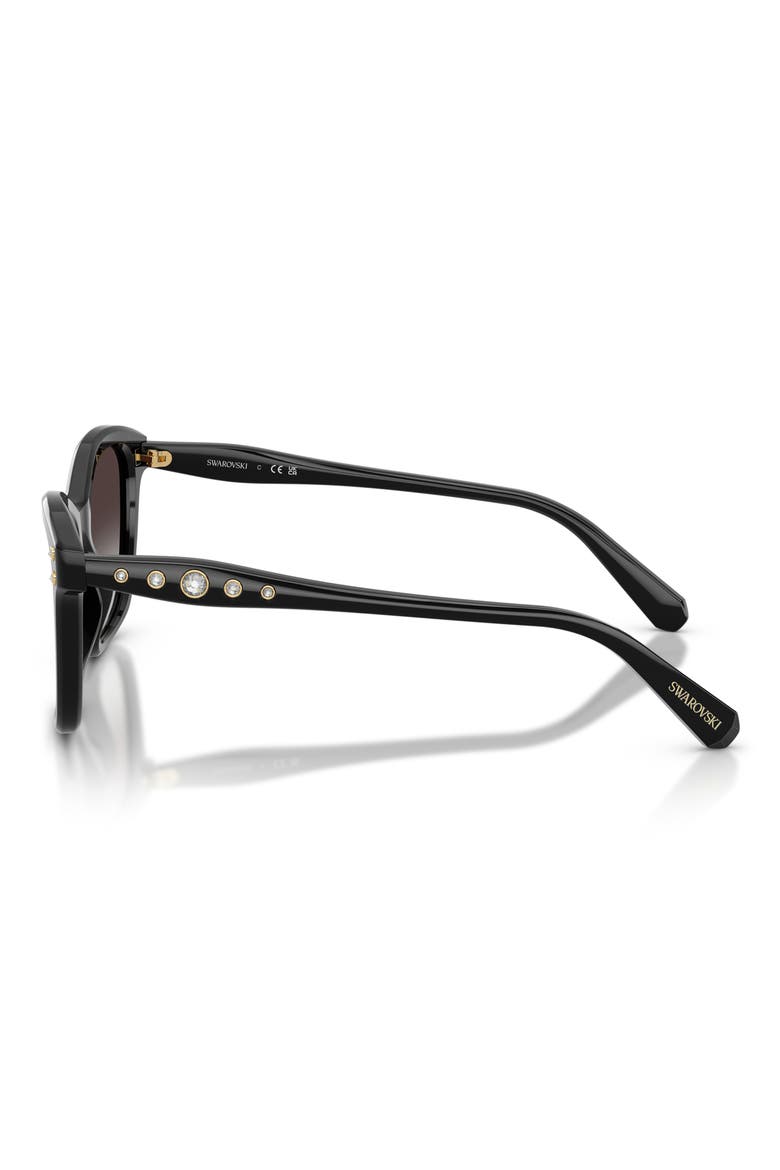 54mm Gradient Square Sunglasses, Alternate, color, BLACK / GRADIENT GREY