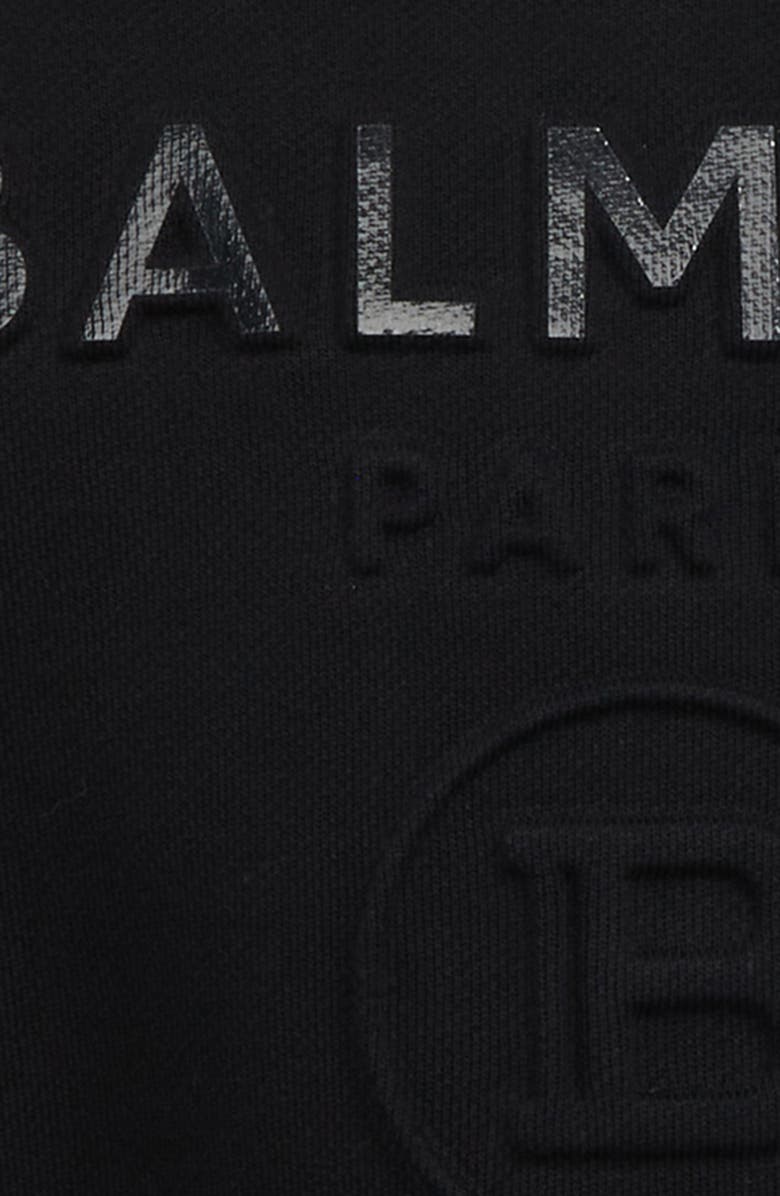 Balmain Kids' Embossed Logo Cotton Sweatshirt, Alternate, color,