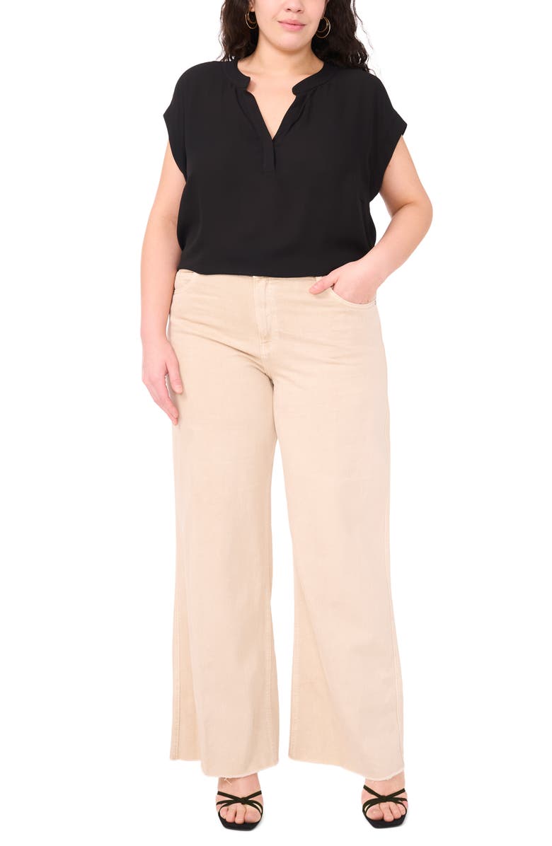 Vince Camuto Split Neck Top, Alternate, color, 