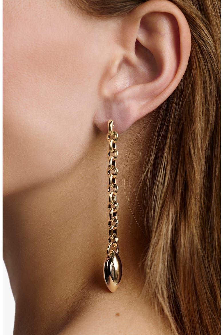 Link Drop Earrings (Nordstrom Exclusive), Alternate, color, YELLOW GOLD