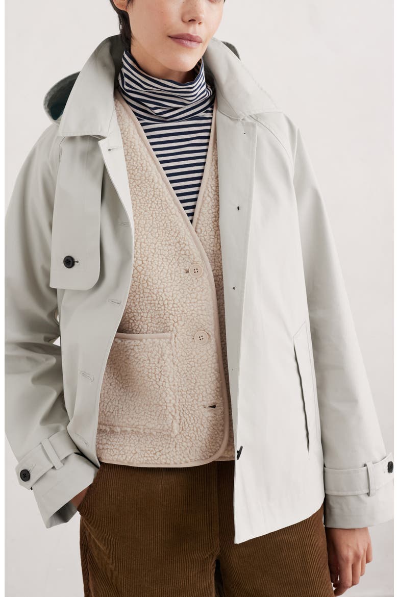 Neap Tide Waterproof Organic Cotton Jacket with Removable Hood, Main, color, DRIFTWOOD