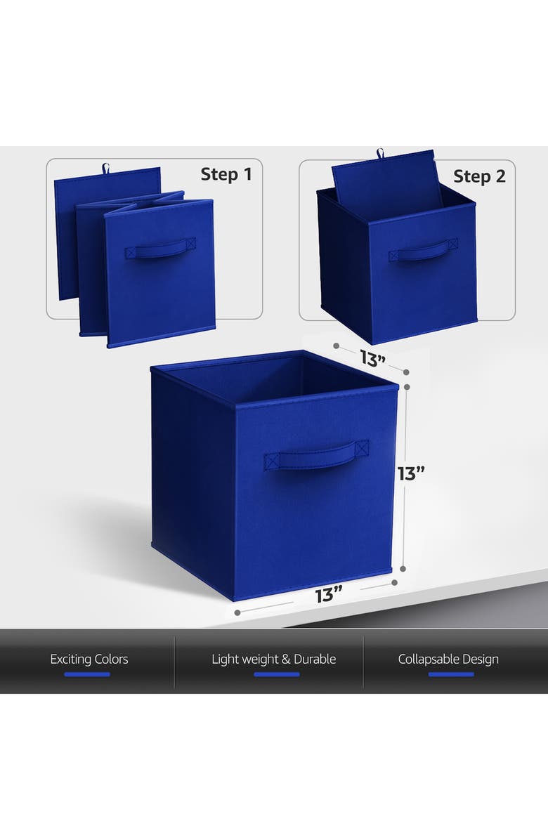 SORBUS 12-Pack Collapsible Storage Cube, Alternate, color, Deep Rainblow