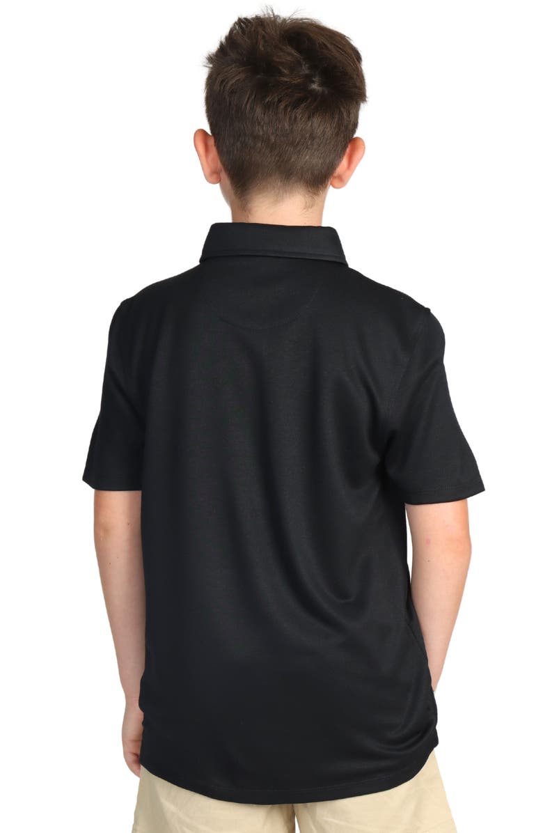 TailorByrd Kids' Solid Knit Polo, Alternate, color, Black