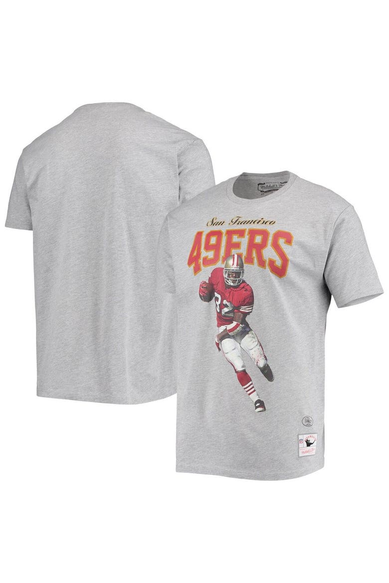 Men's Mitchell & Ness Ricky Watters San Francisco 49ers Gray Player Graphics T-Shirt, Main, color, Gray