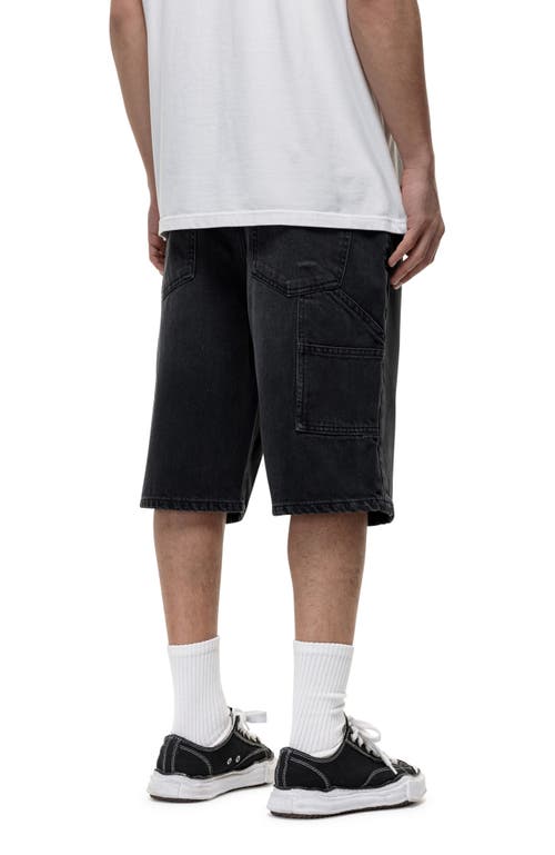 Good For Nothing Release Blue Denim Shorts In Black