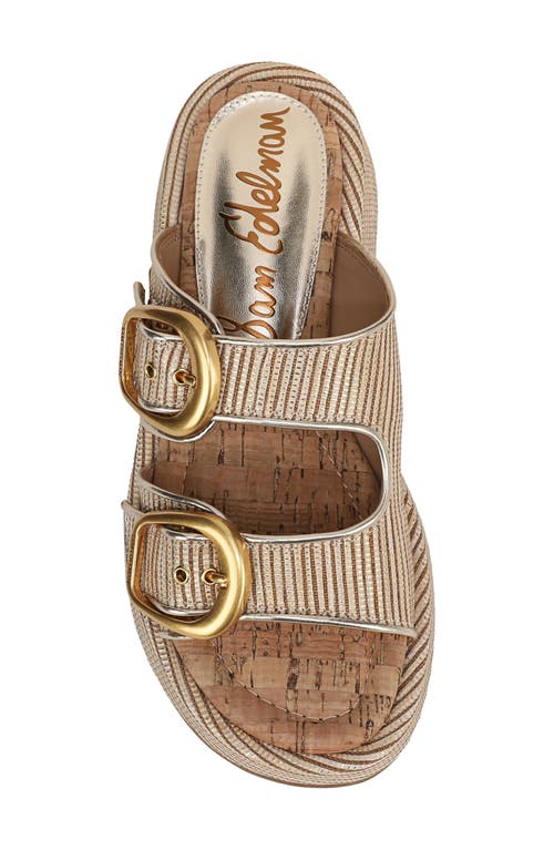 Sam Edelman Nerissa Two-strap Platform Sandal In Sunny Gold