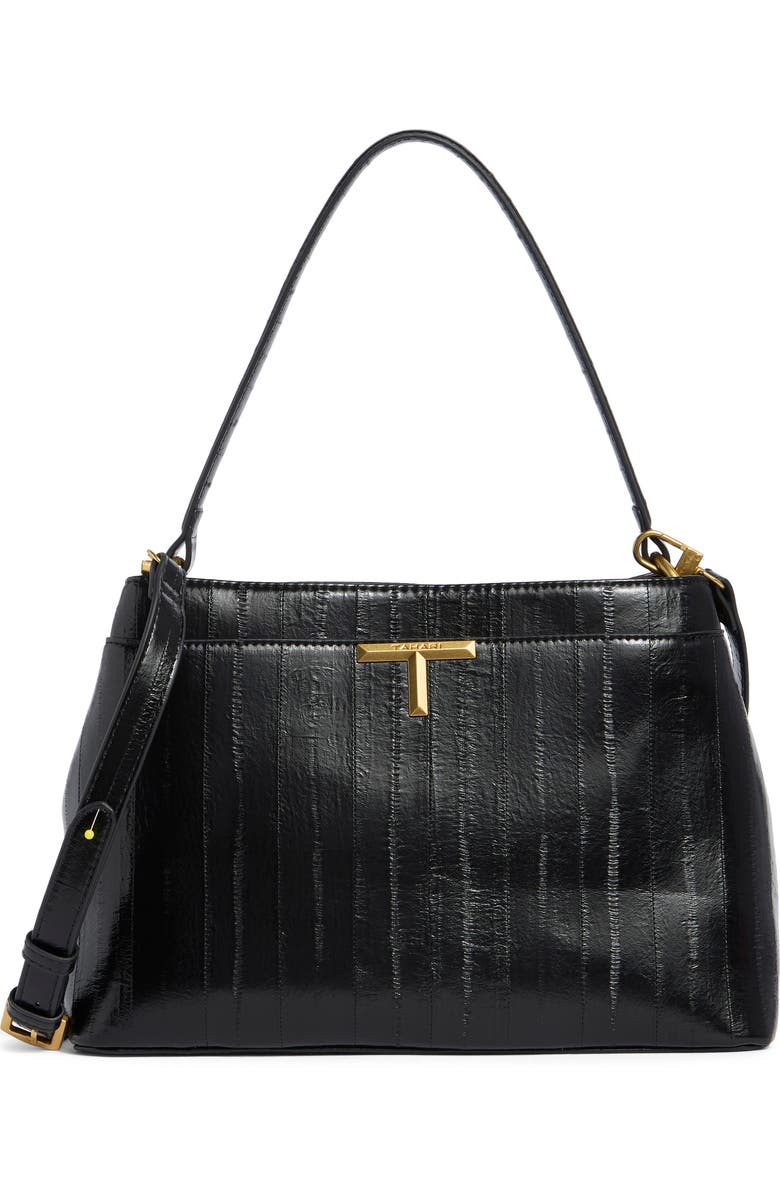 Tahari Keeley Faux Leather Satchel, Main, color, Black