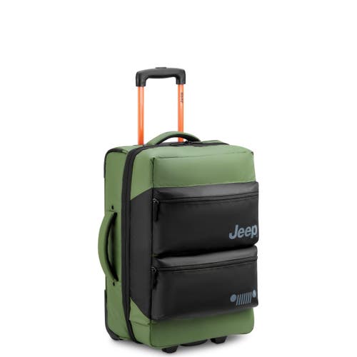 Jeep Js006b 20 Inch Two Wheel Rolling Travel Duffle Bag In Green