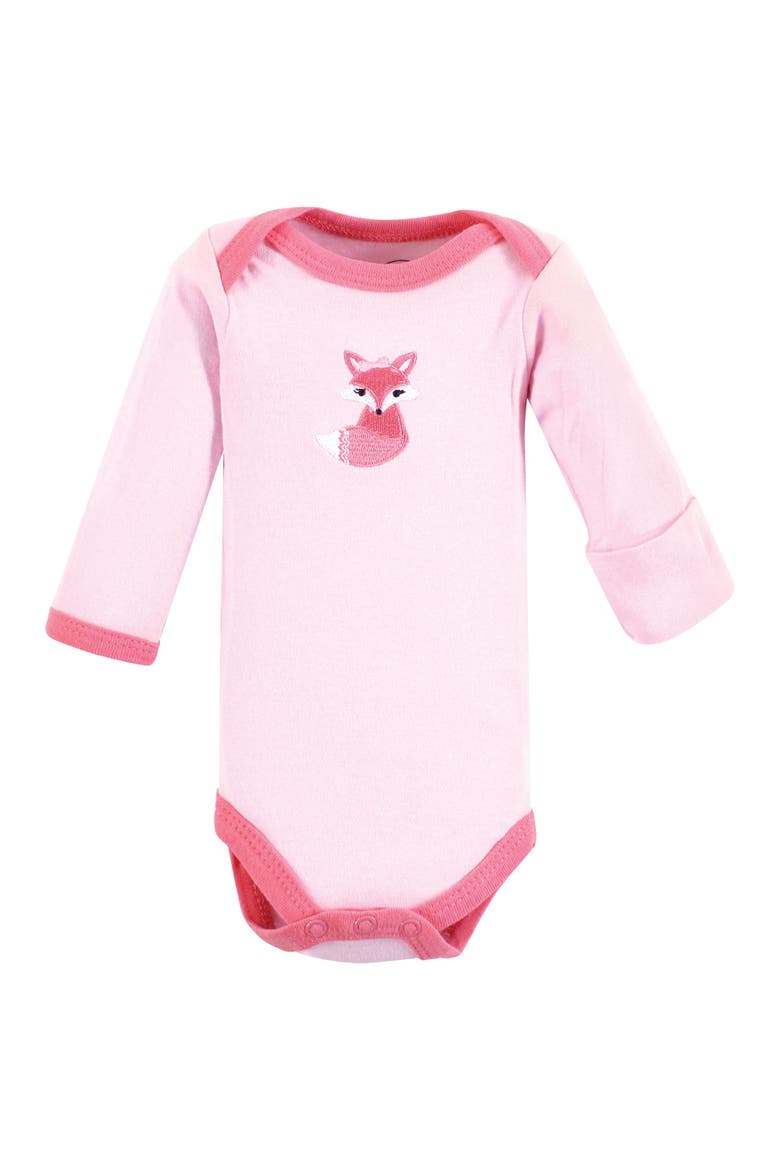 Preemie Long Sleeve Bodysuits 3pk Foxy, Alternate, color, Foxy