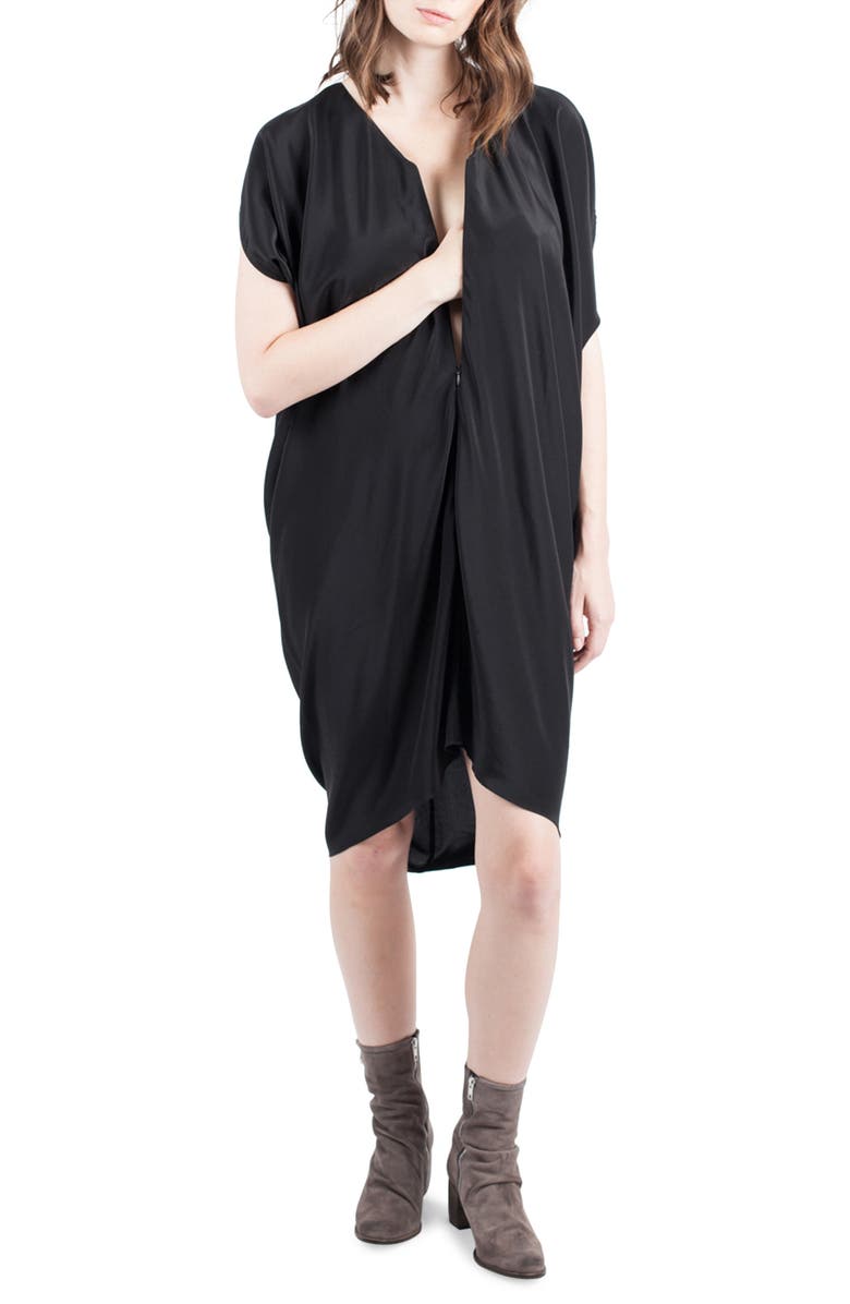 Kinwolfe Silk Maternity/Nursing Dress, Alternate, color, 