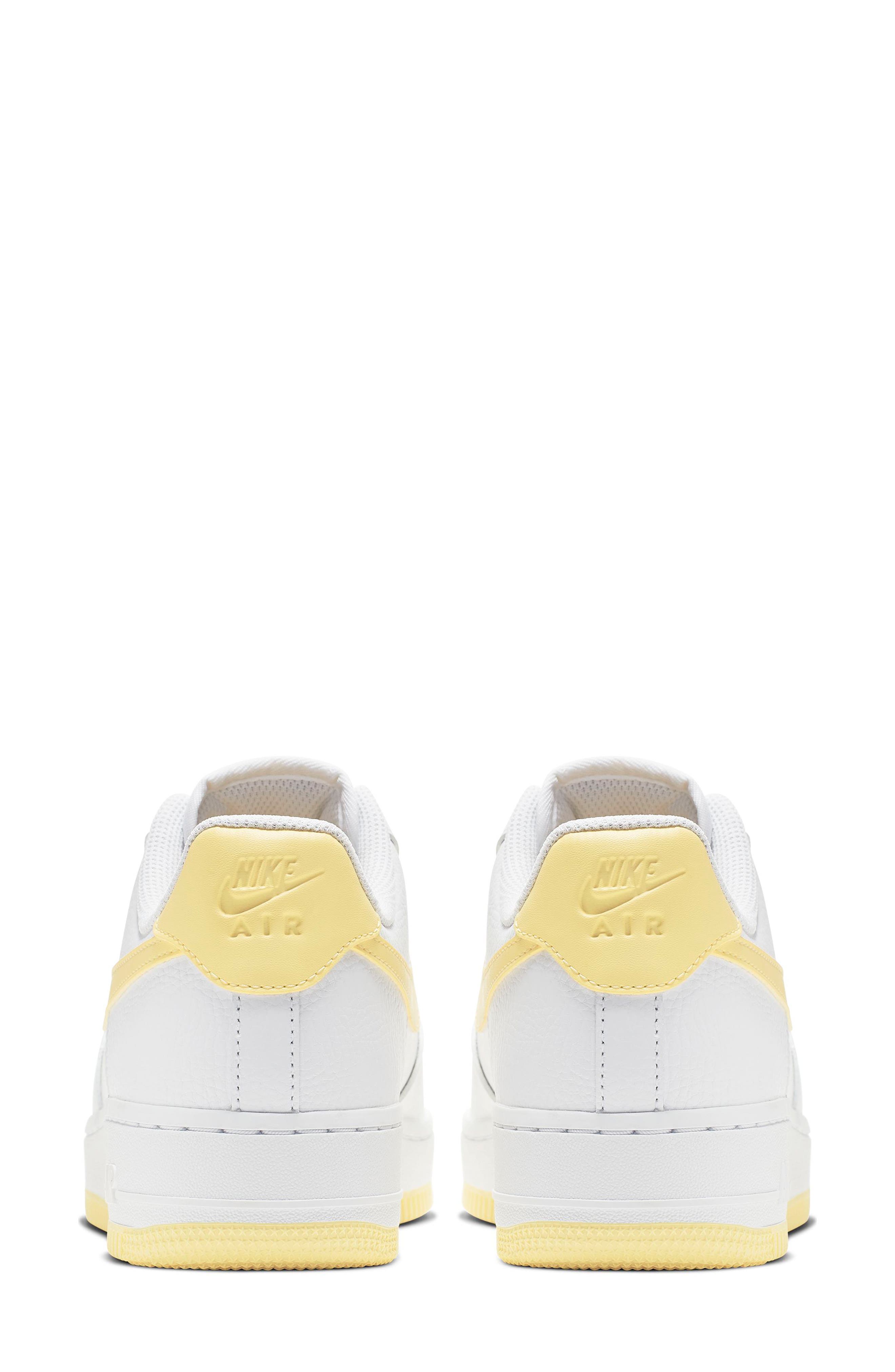 Air Force 1 '07 Sneaker, Alternate, color, WHITE/ YELLOW/ WHITE