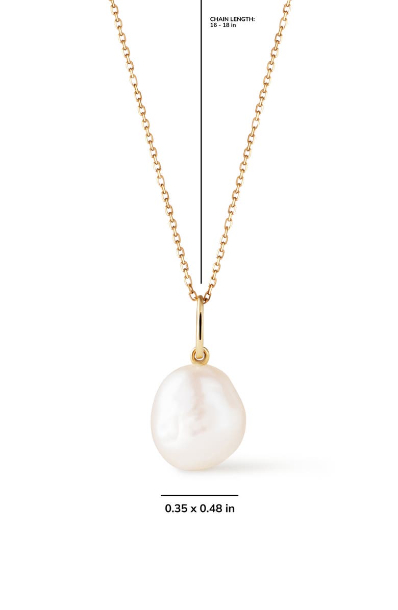 Ana Luisa Solid Yellow Gold - Organic Pearl Necklace, Alternate, color, Gold