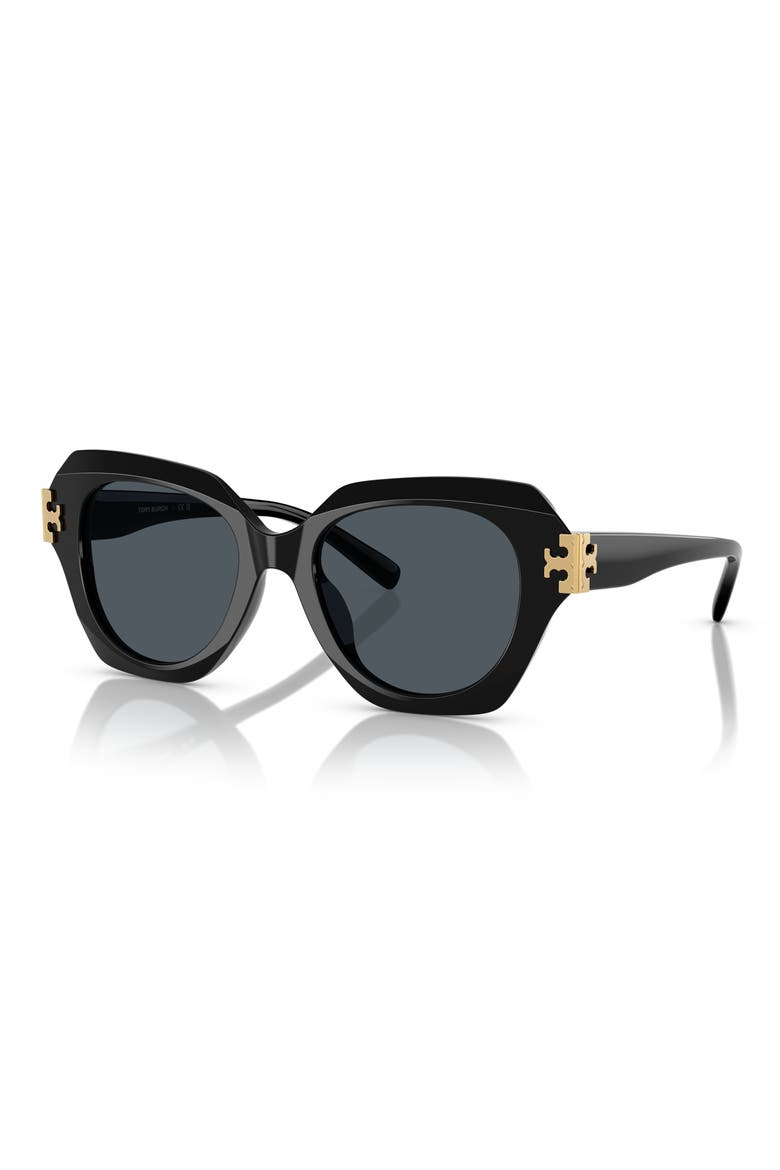 51mm Cat Eye Sunglasses, Alternate, color, BLACK