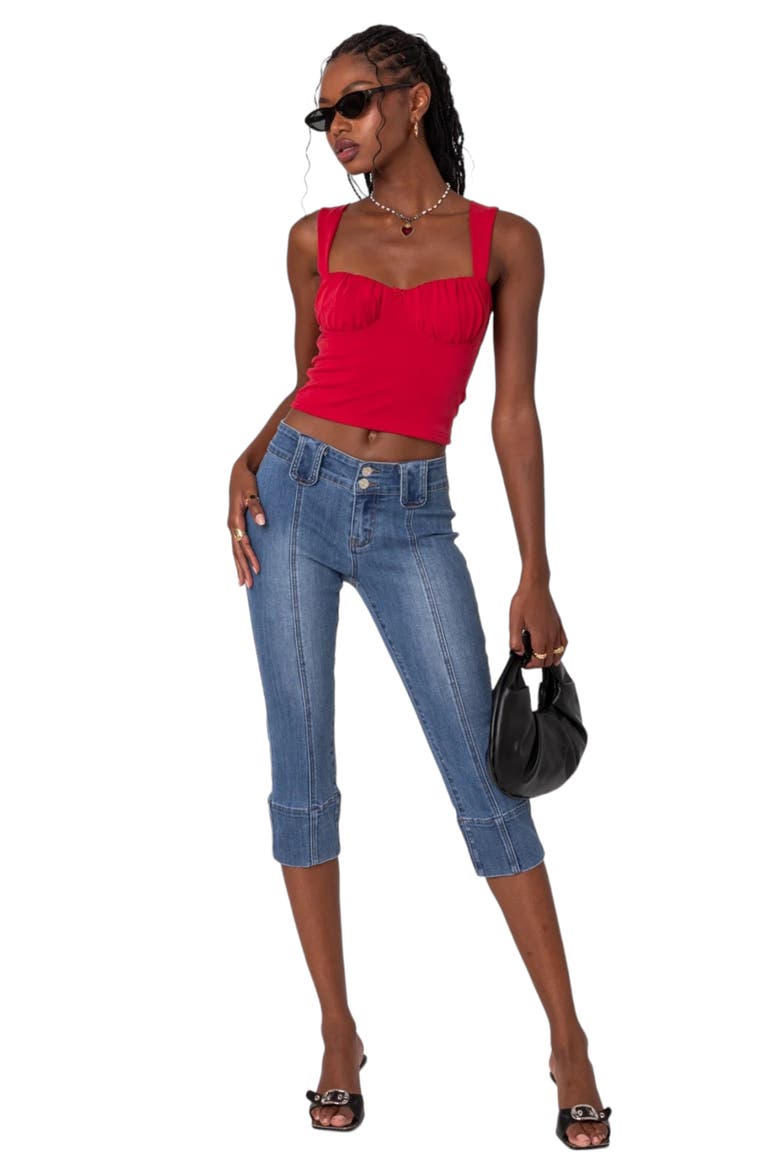 Danica Crop Tank Top, Alternate, color, RED