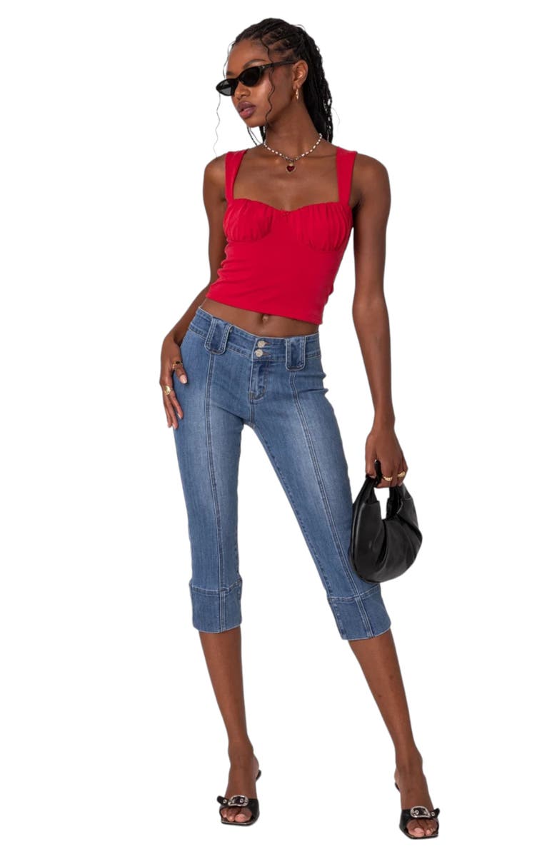 EDIKTED Danica Crop Tank Top, Alternate, color,