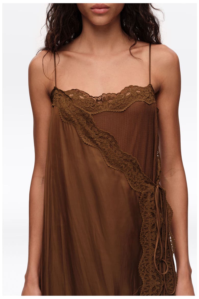 Off-White Lace Skirt-Trouser Hybrid, Alternate, color, DARK OLIVE