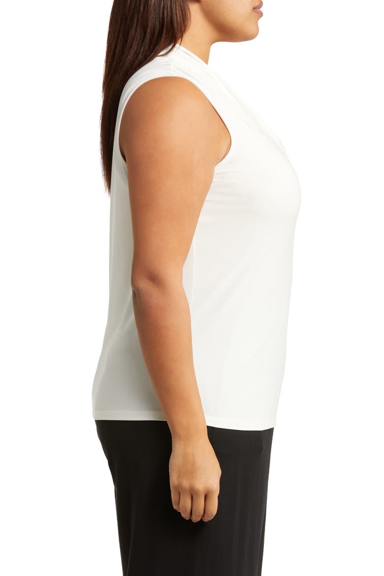 Triple Pleat Sleeveless Top, Alternate, color, ANNE WHITE