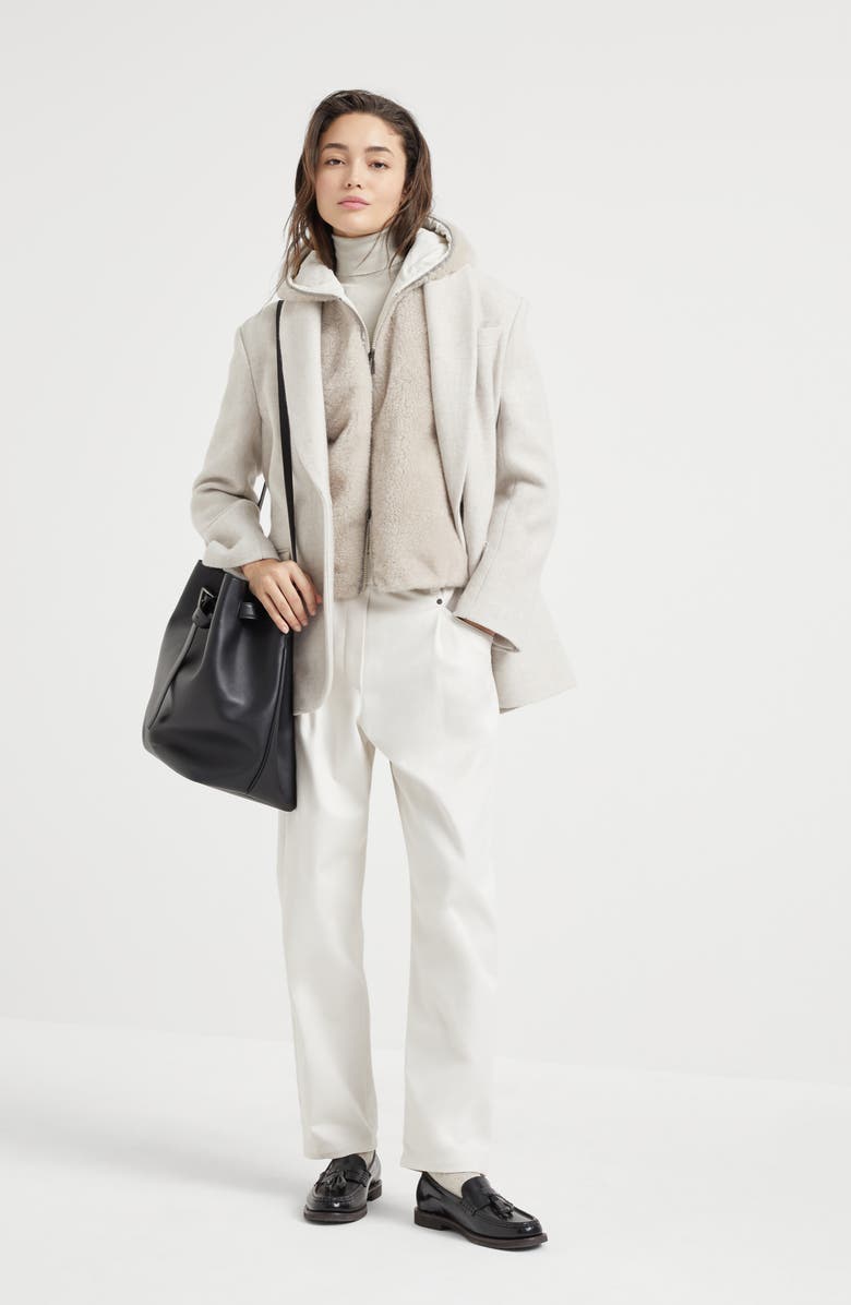 Brunello Cucinelli Hooded sweater vest, Alternate, color, 