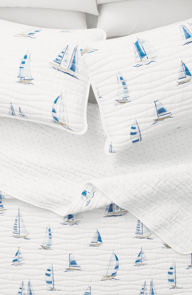 Woven & Weft Sailboat Reversible Quilt Set, Alternate, color, 