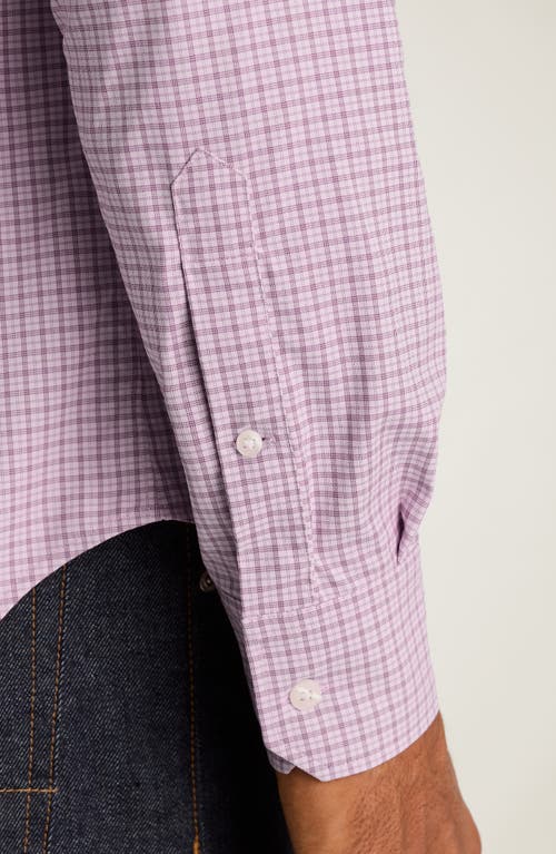 Bonobos Tech Slim Fit Check Button-up Shirt In Pink