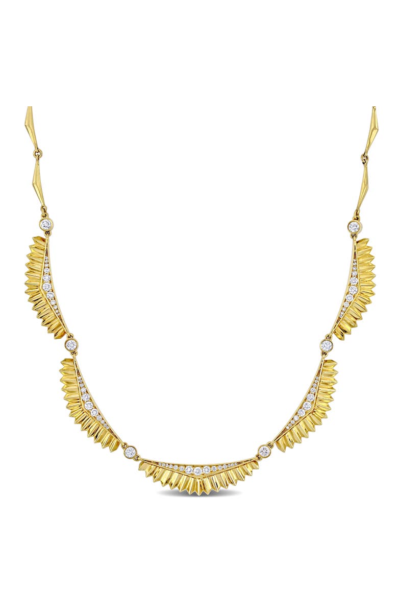 Julianna B. 1-1/6 CTW Diamond Fan Design Necklace 14k Gold, Main, color, 14K Gold