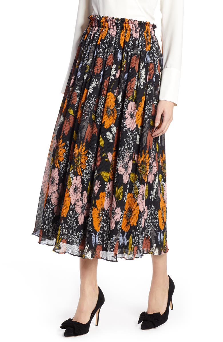 Halogen<sup>®</sup> x Atlantic-Pacific Crinkle Midi Skirt, Main, color, 