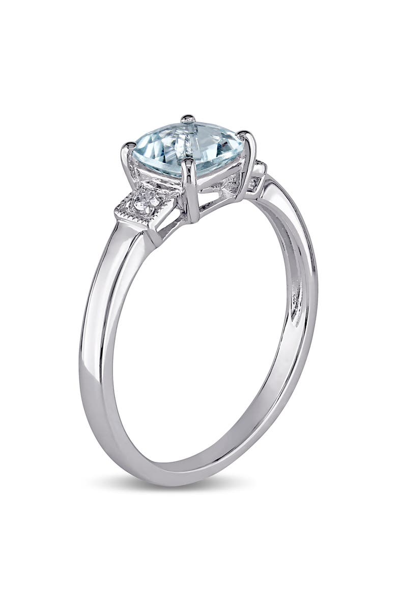 Julianna B. Aquamarine & Diamond Accent Ring, Alternate, color, Aquamarine