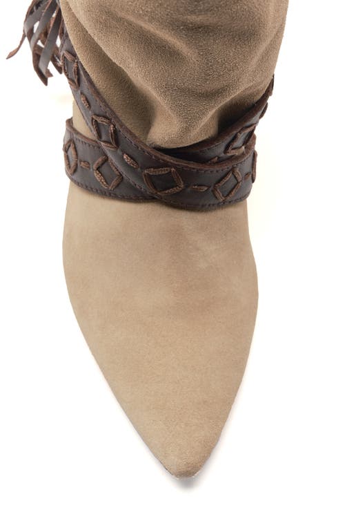 Free People Bronte Belt Wrapped Western Boot In Brown