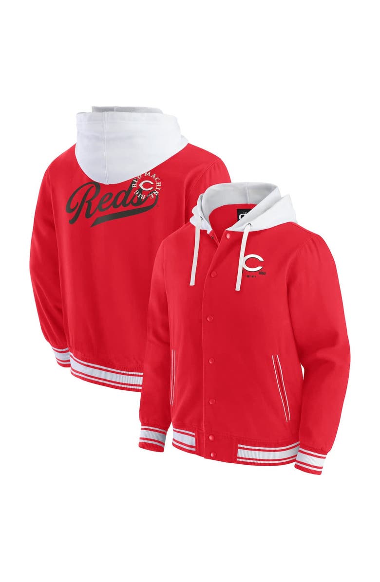 Darius Rucker Collection by Fanatics Men's Darius Rucker Collection by Fanatics Red Cincinnati Reds Full-Snap Hooded Jacket, Alternate, color, Red