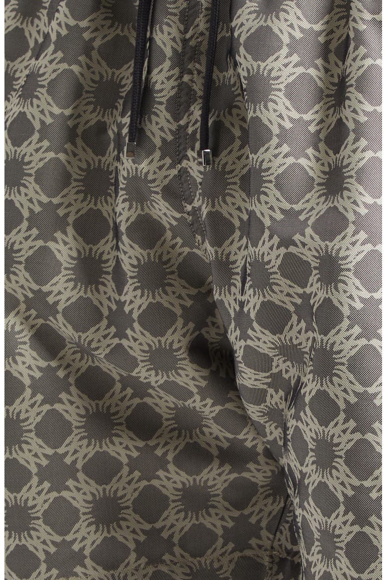 MA Quad Monogram Print Swim Trunks, Alternate, color, BLACK