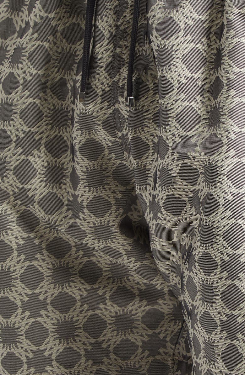 AMIRI MA Quad Monogram Print Swim Trunks, Alternate, color, Black