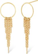 Bony Levy 14K Gold Circle Fringe Drop Earrings (Online Trunk Show)