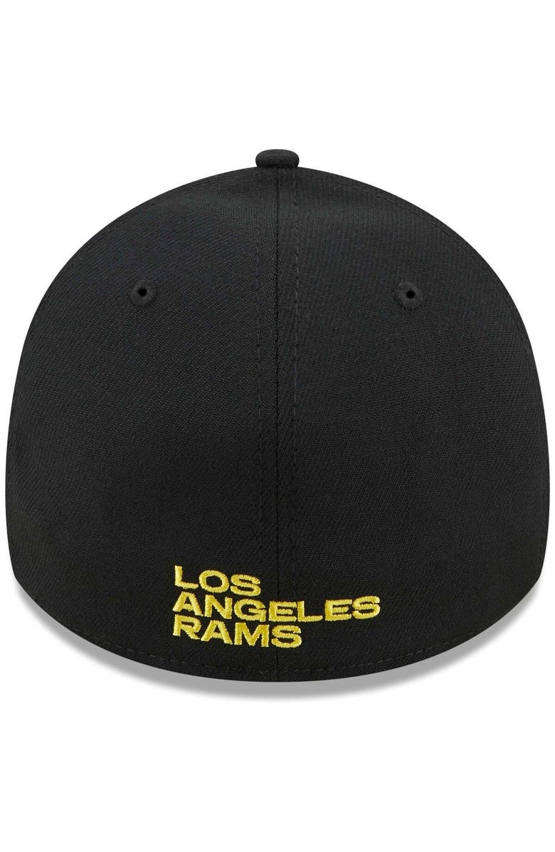 New Era Men's New Era Black Los Angeles Rams Flawless Stripe 39THIRTY Flex Hat, Alternate, color, 