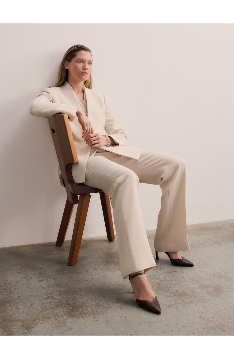 The Fold Alzira Doppio Crepe Pants, Alternate, color, Neutral