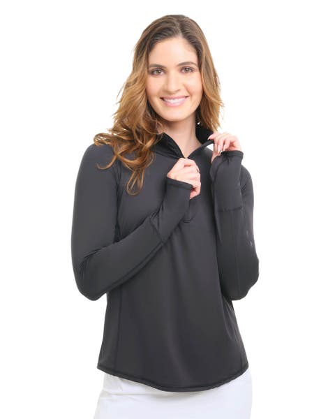 Women's Mock Zip Top Relaxed