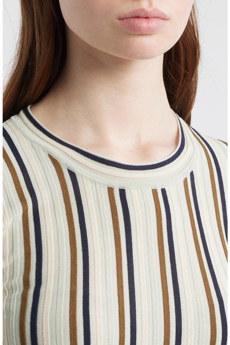 Victoria Stripe Rib Knit Top, Alternate, color, BLUE MULTI