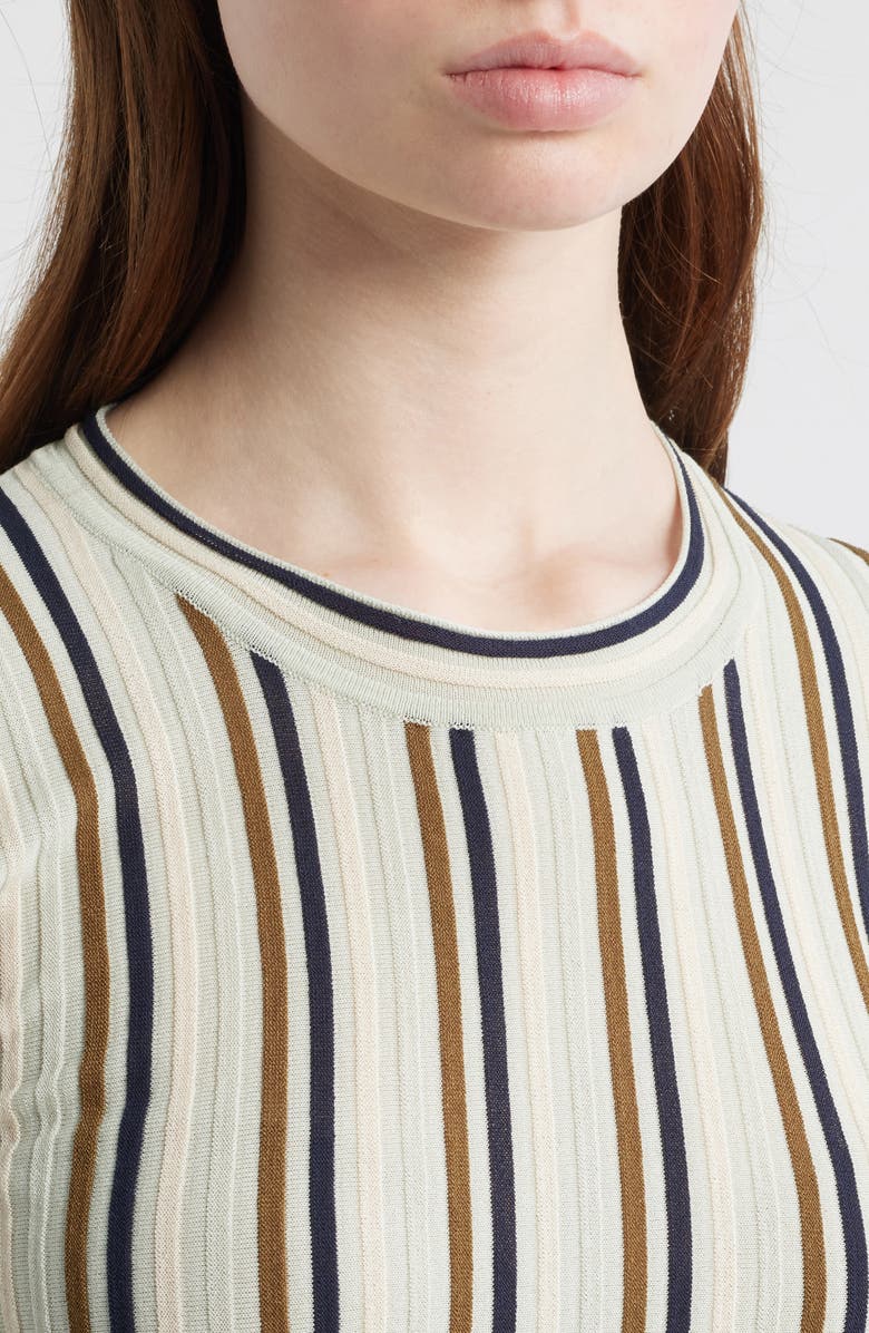 rag & bone Victoria Stripe Rib Knit Top, Alternate, color, Blue Multi