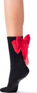 Arebesk Anna Bow No-Slip Grip Crew Socks