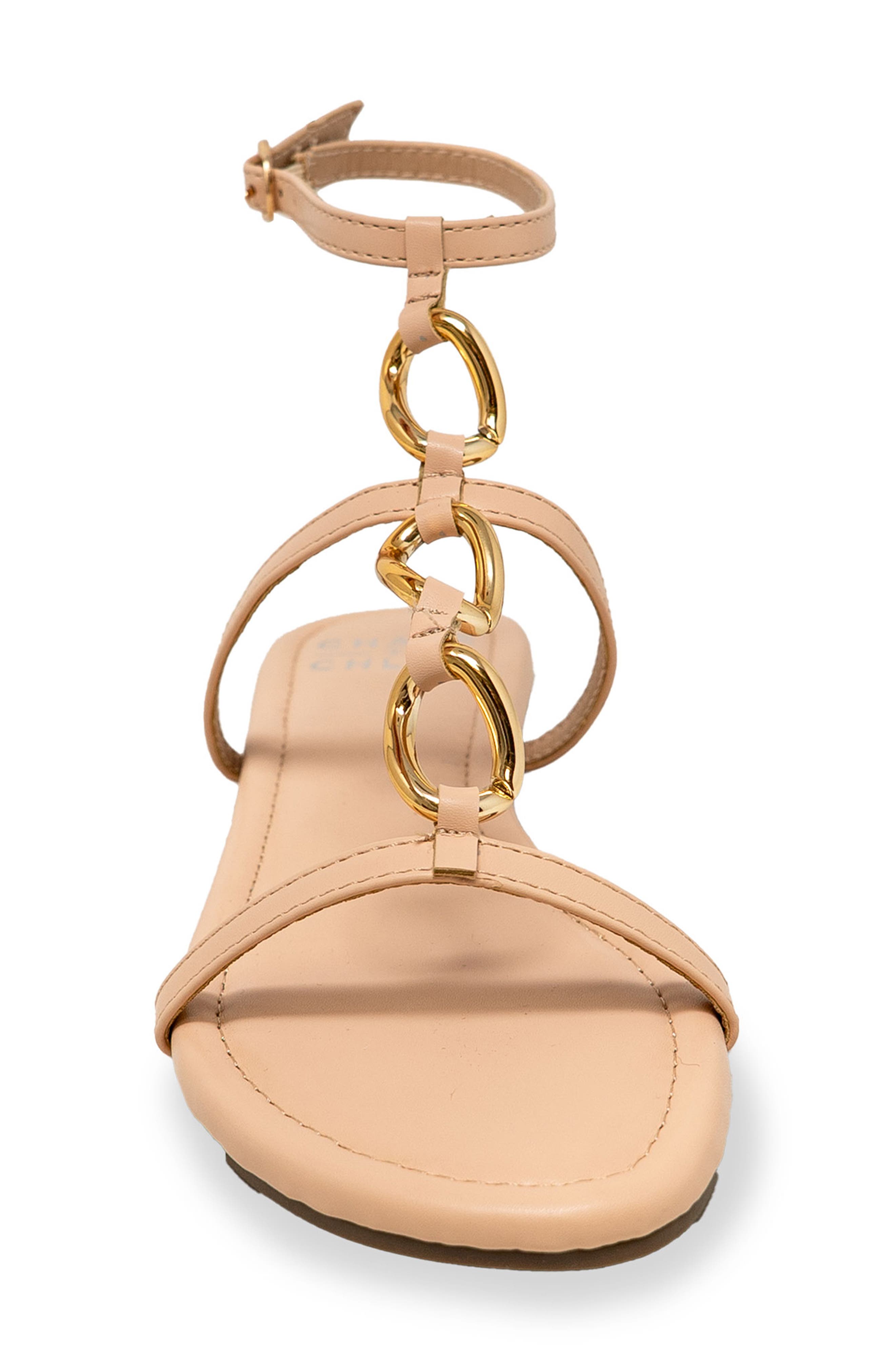 Ankle Strap Flat Sandal, Alternate, color, TAN