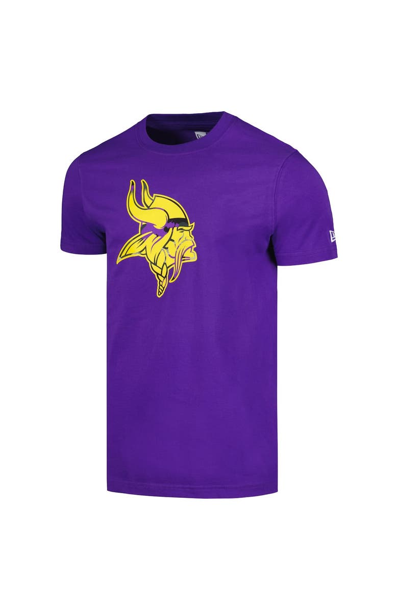 New Era Men's New Era Purple Minnesota Vikings Camo Logo T-Shirt, Alternate, color, Purple
