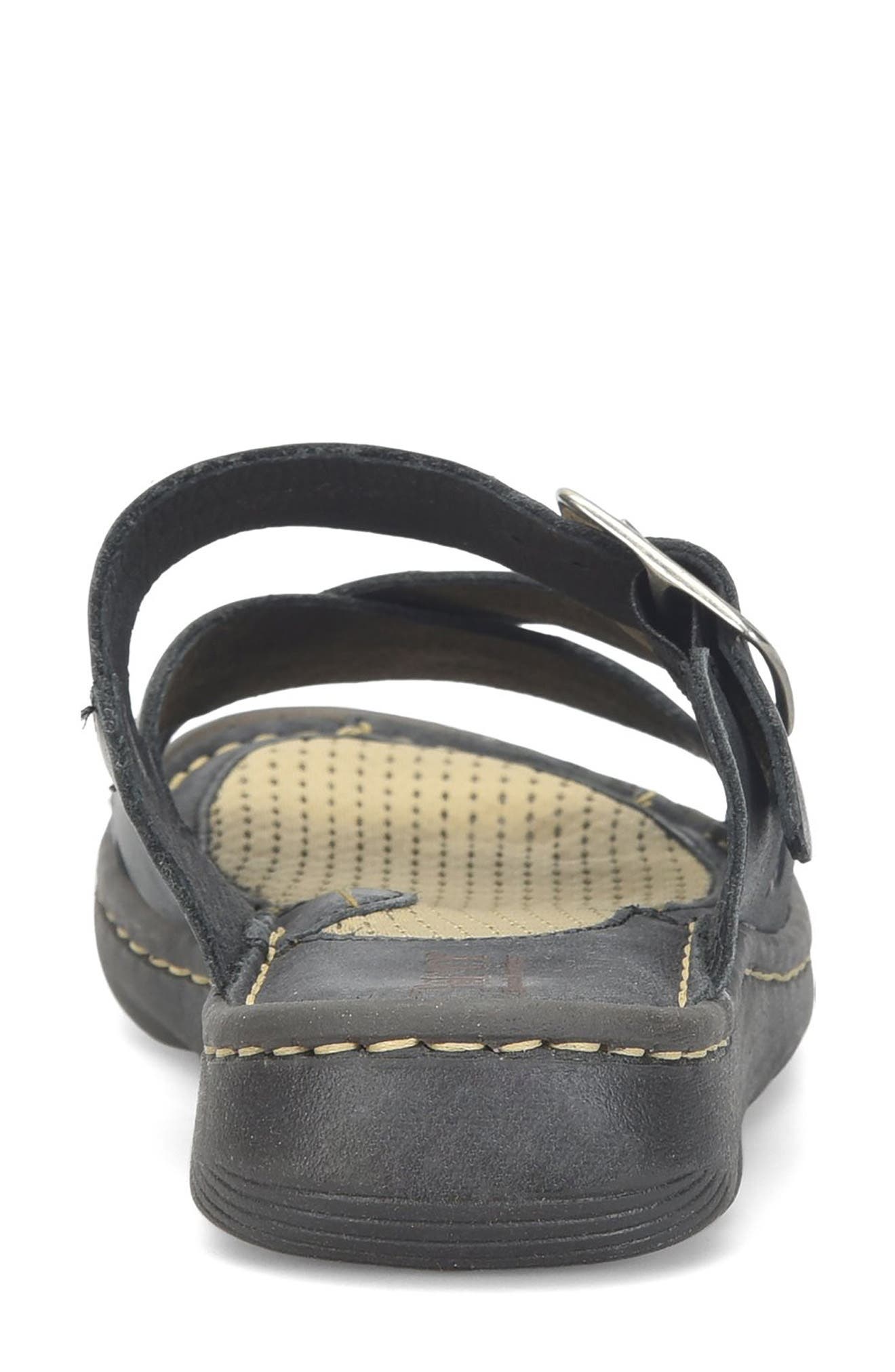 Børn Salas Slide Sandal, Alternate, color, Black Leather