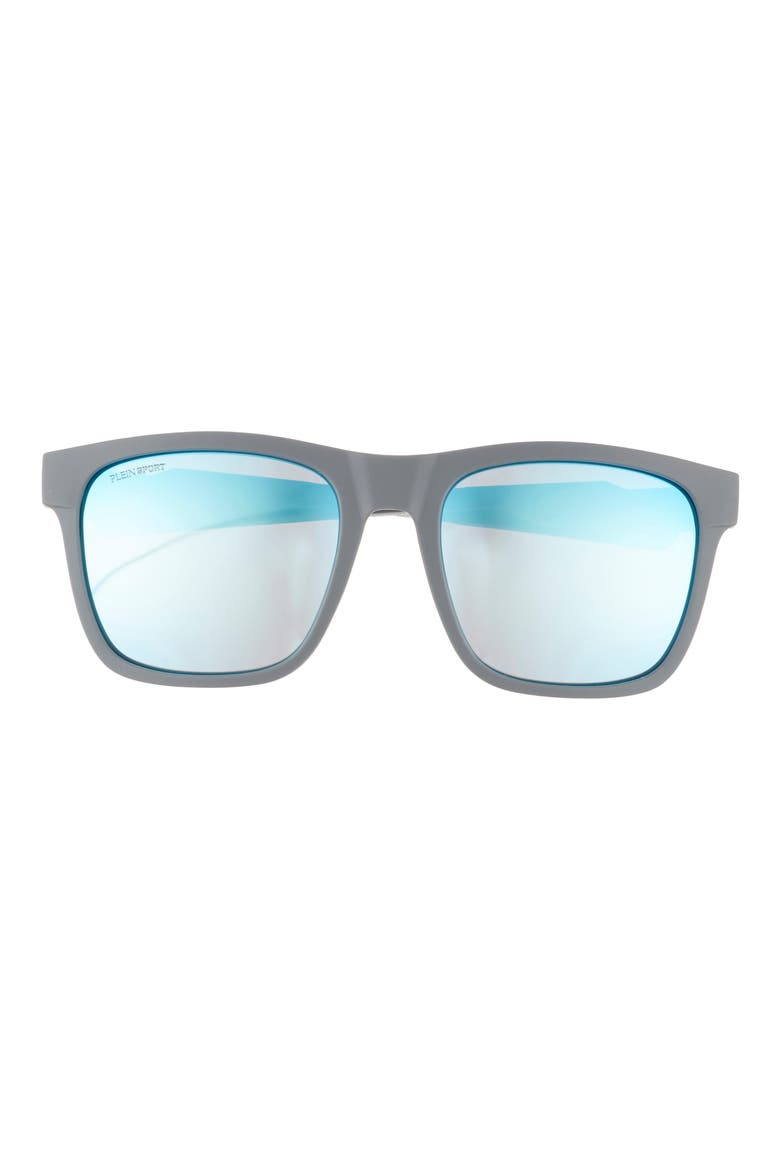 Sport 56mm Square Sunglasses, Main, color, GREY GREY BLUE