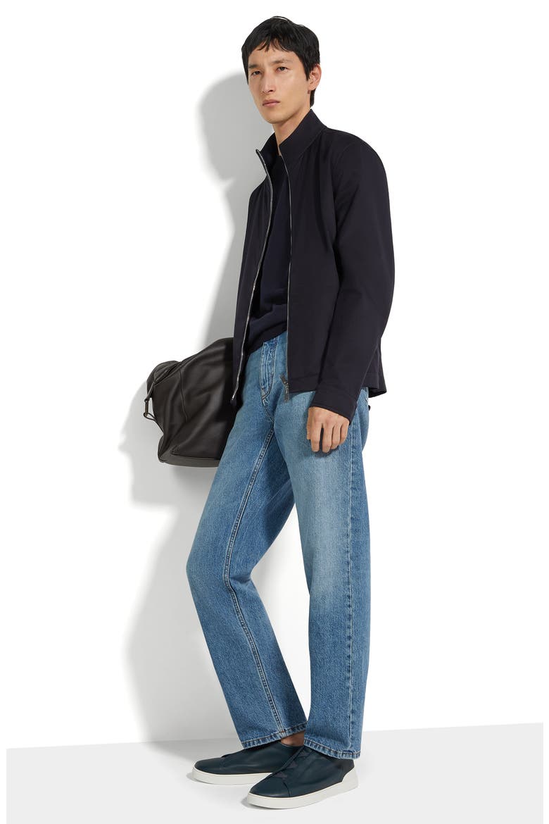 Stand Collar Jacket, Alternate, color, NAVY