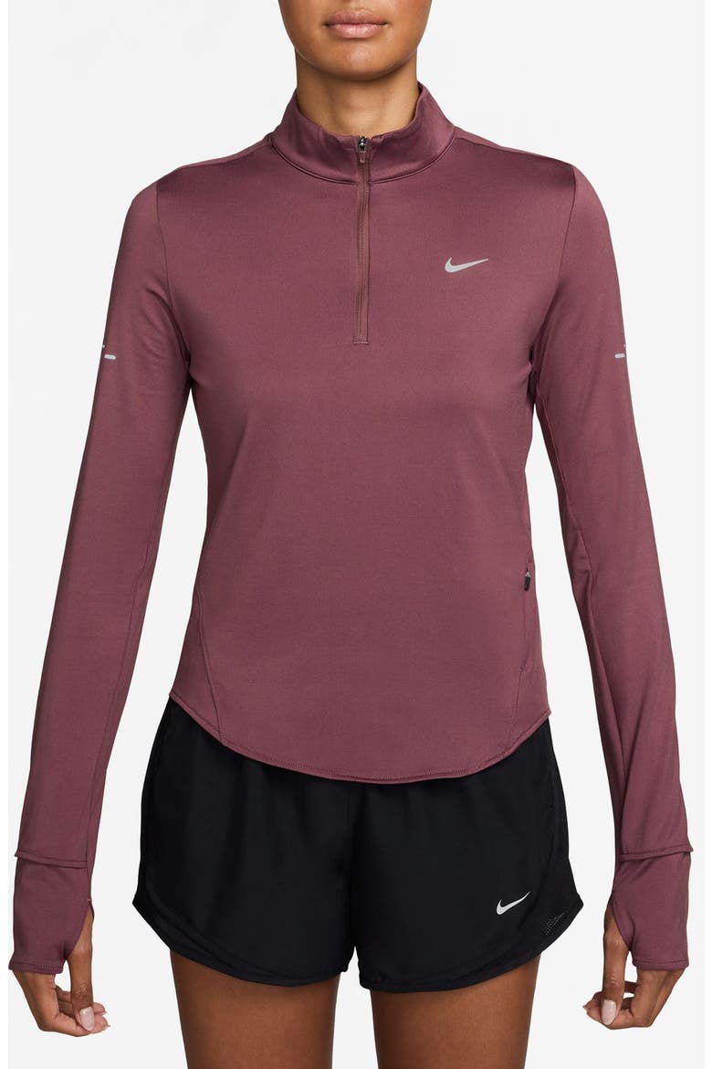Swift Dri-FIT UV Half Zip Running Top, Main, color, PINK SMOKE