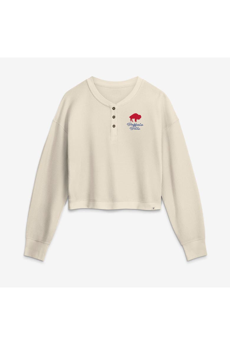 Women's Fanatics Cream Buffalo Bills Relaxed Cropped Long Sleeve Shirt, Main, color, Cream