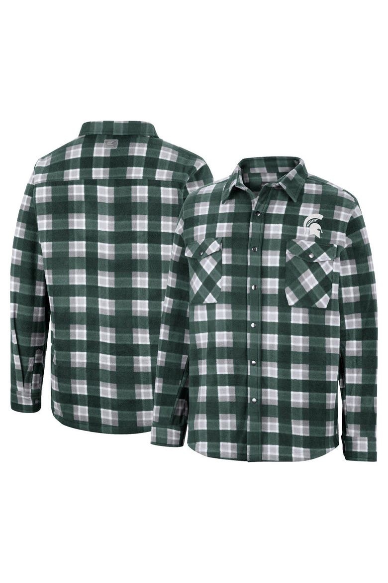 Men's Colosseum Green Michigan State Spartans Ellis Full-Snap Jacket, Main, color, Green